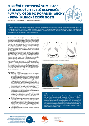 Funkční elektrická stimulace výdechových svalů respirační pumpy u osob po poranění míchy | První klinické zkušenosti 